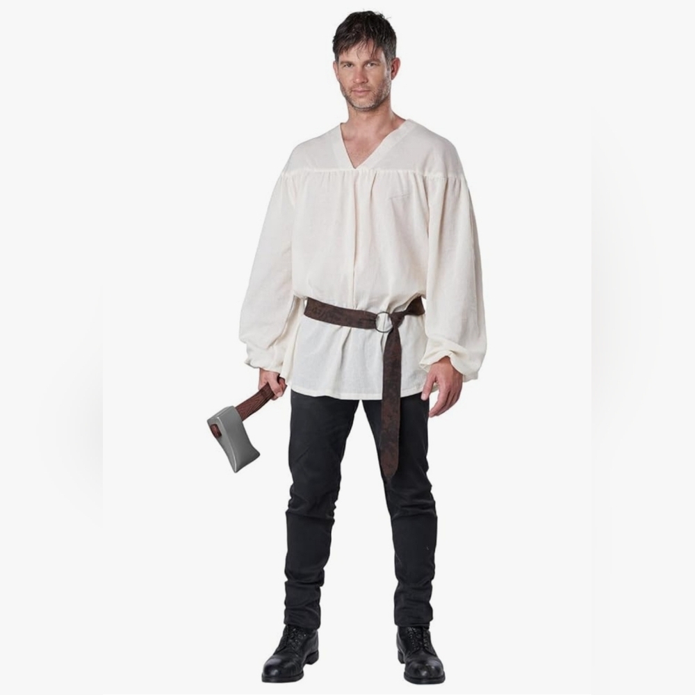 NIB California Costumes Mens Renaissance Friar/Adult Costume Shirt- S/M- Pirate